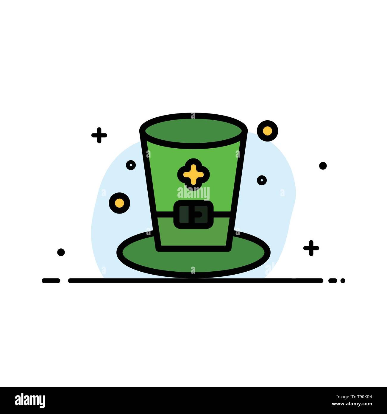 Glass Drink Wine Ireland Business Flat Line Filled Icon Vector