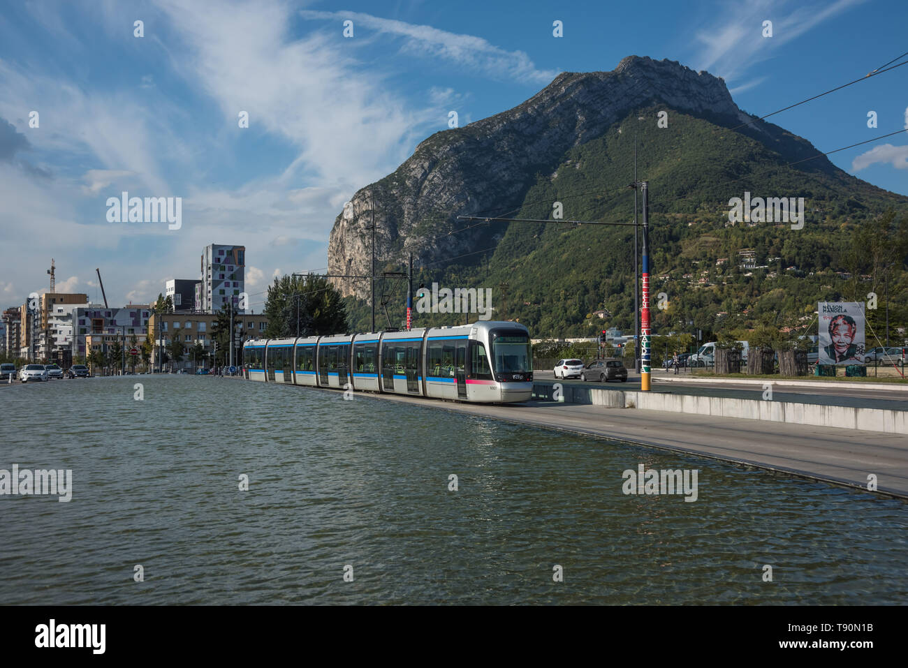 Grenoble, Tramway, Place Nelson Mandela Stock Photo Alamy
