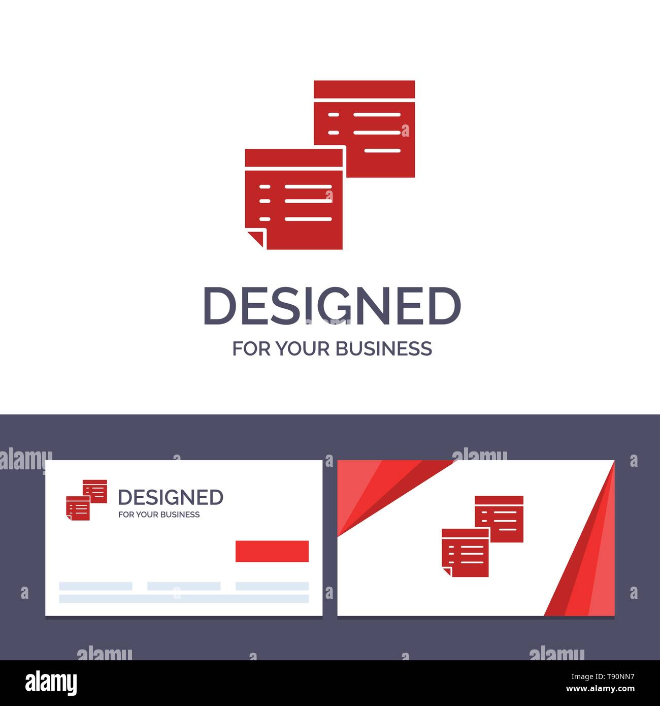 Creative Business Card and Logo template Sticky, Files, Note Within Pages Business Card Template