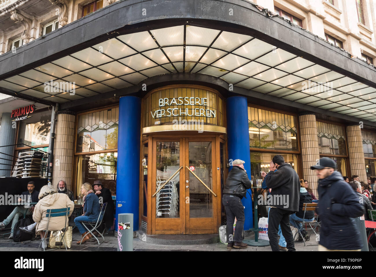 Brüssel, Bruxelles, Brasserie Verschueren Brussels, Brasserie Verschueren Stock Photo Alamy
