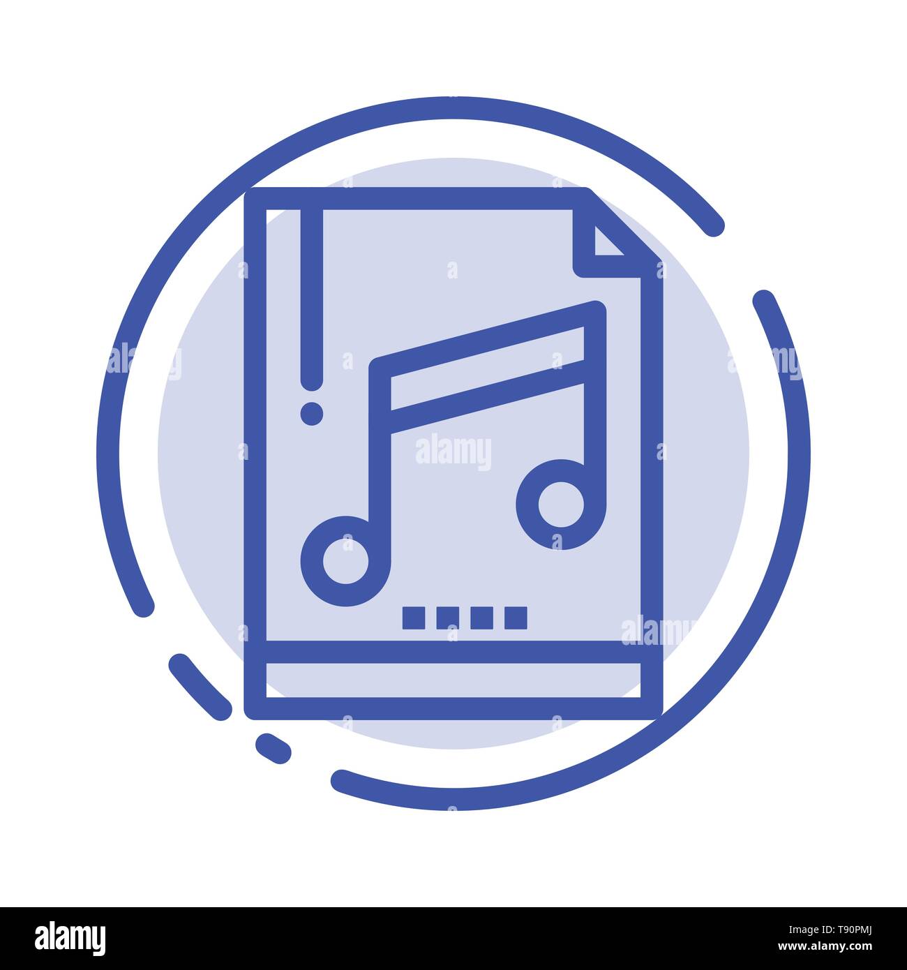 Audio, Computer, File, Mp3, Sample Blue Dotted Line Line Icon Stock Vector  Image & Art - Alamy