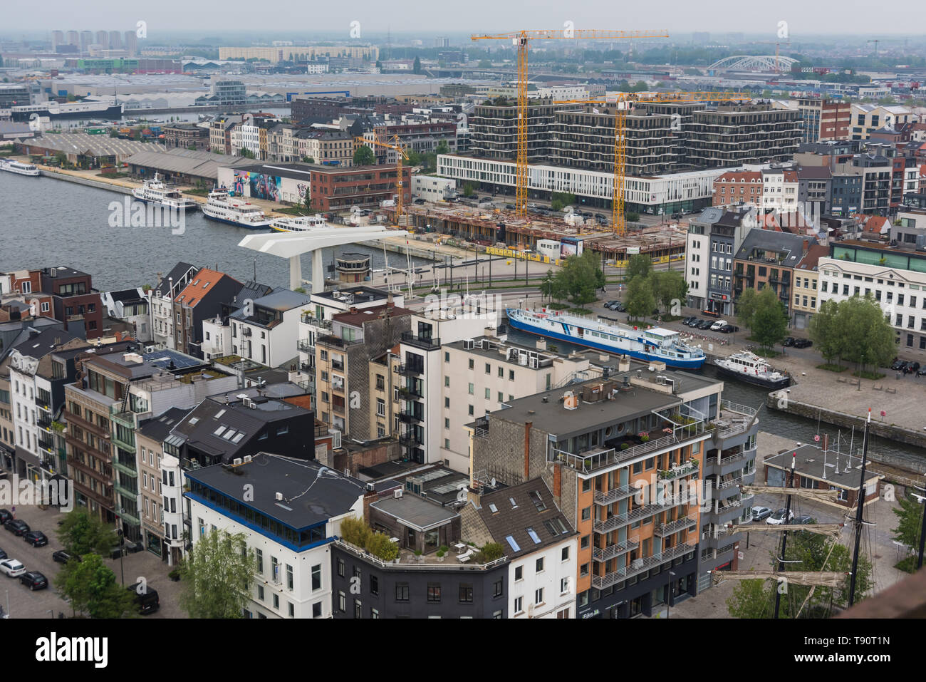 Antwerpen, Hafen - Antwerp, Harbour Stock Photo