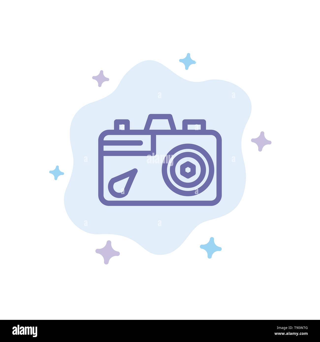 Camera, Education, Image, Picture Blue Icon on Abstract Cloud Background  Stock Vector Image & Art - Alamy