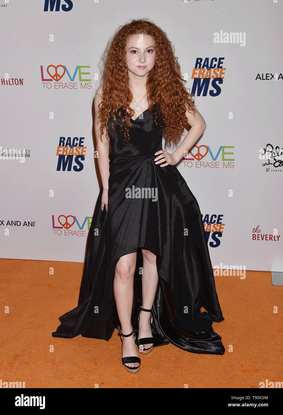 BEVERLY HILLS, CA - MAY 10: Francesca Capaldi  attends the 26th Annual Race to Erase MS Gala at The Beverly Hilton Hotel on May 10, 2019 in Beverly Hills, California. Stock Photo