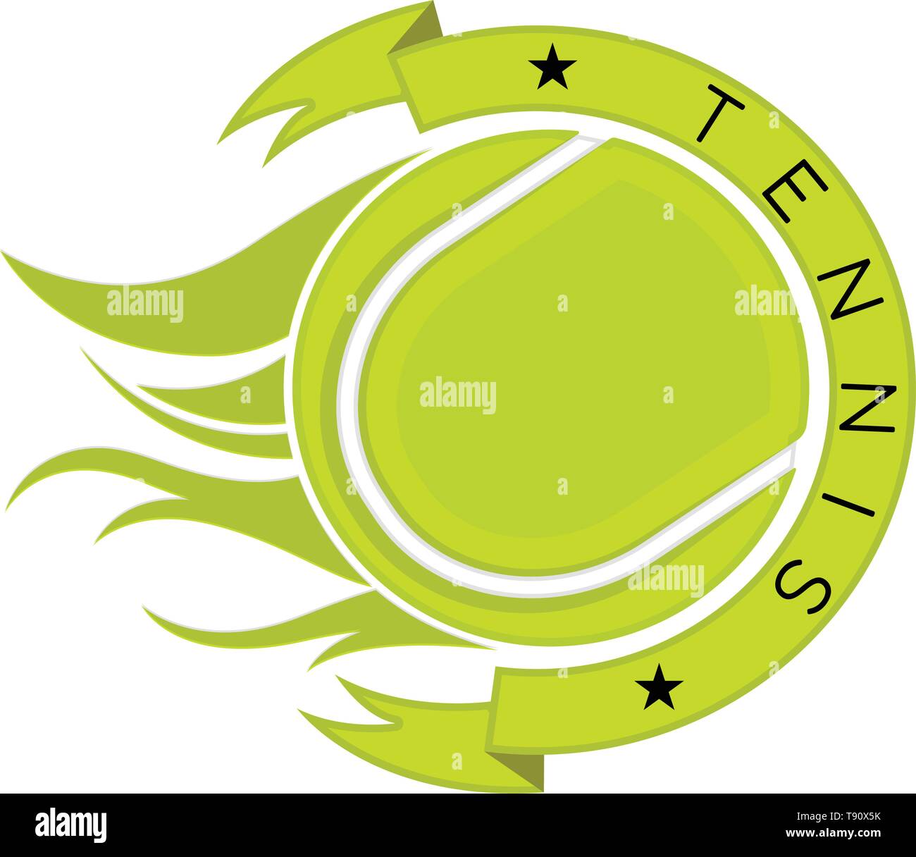 Isolated tennis ball with a banner and text Stock Vector Image & Art ...