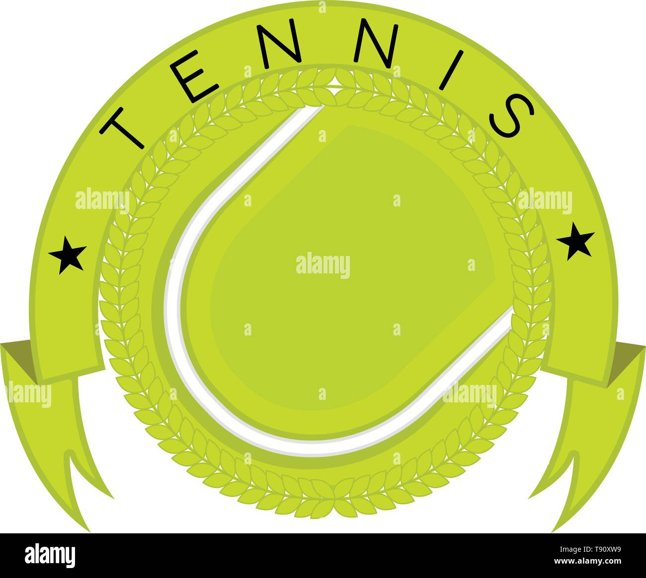 Isolated tennis ball with a banner and text Stock Vector Image & Art ...