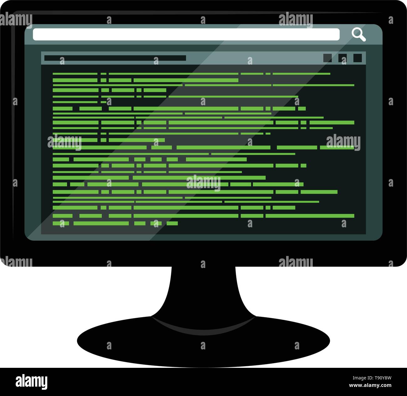 Programming code on a monitor screen Stock Vector Image & Art - Alamy