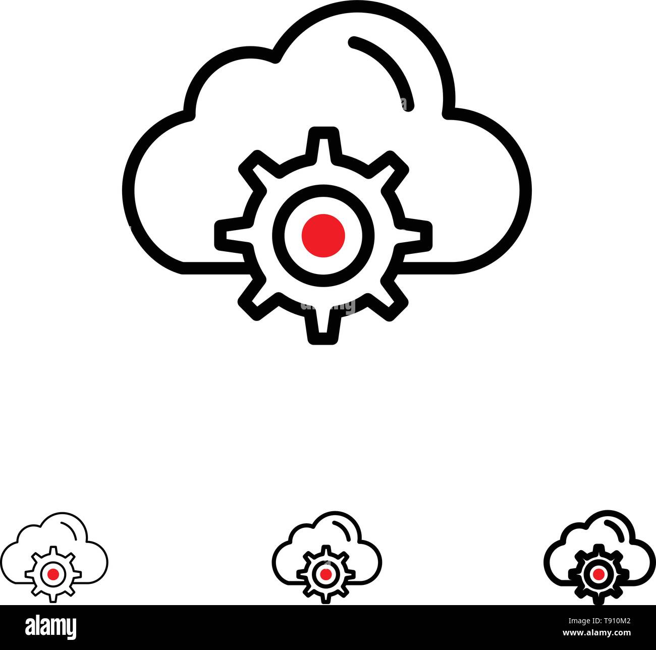 Cloud lock bold icon hi-res stock photography and images - Alamy