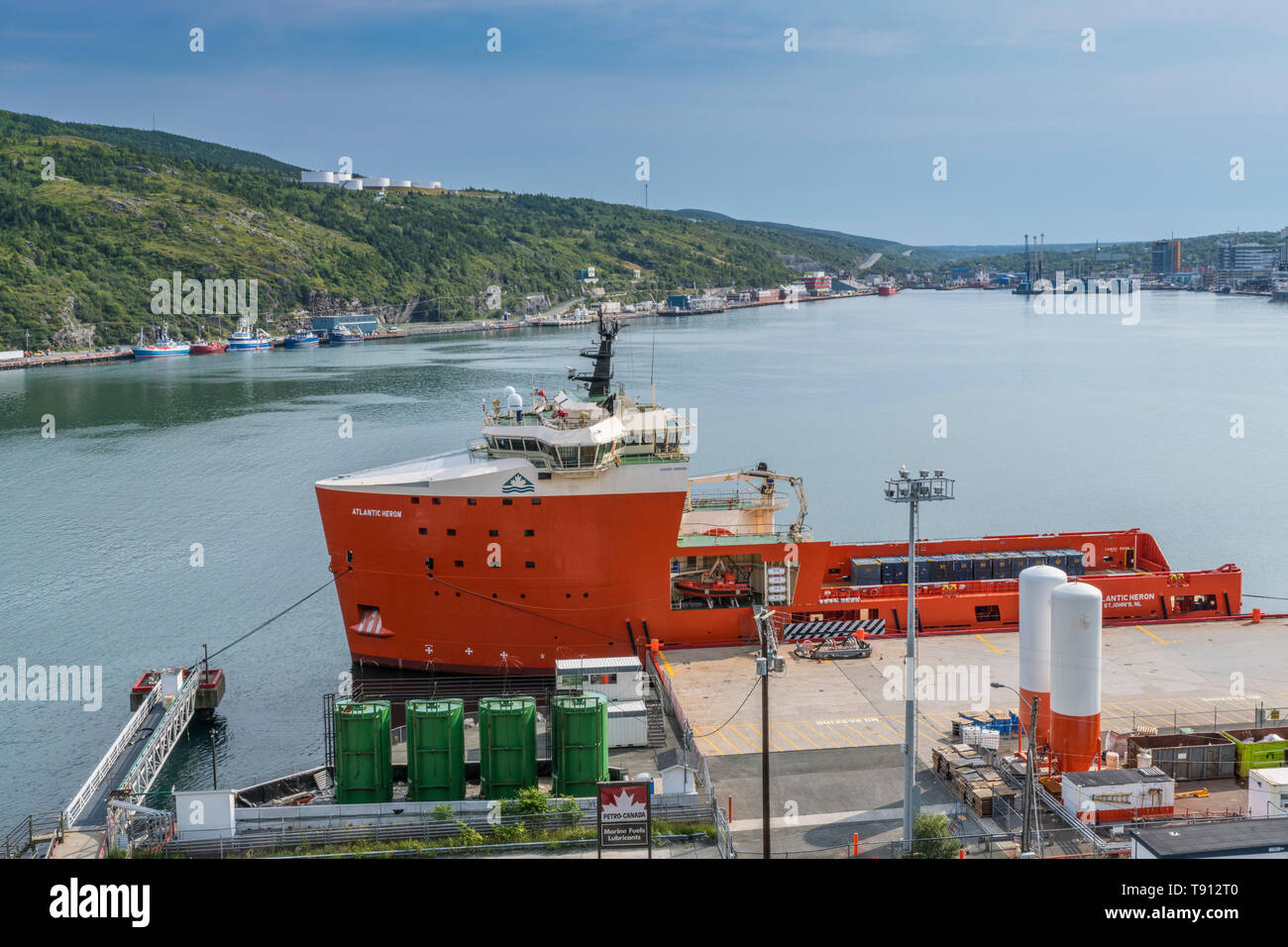 Atlantic Heron offshore supply ship docked in St. John's, Newfoundland