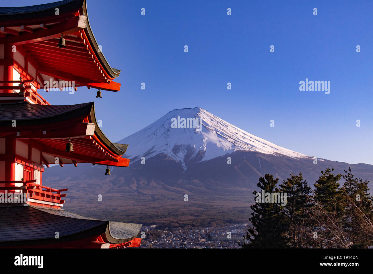 Mount Fuji view from Arakurayama Sengen Park Stock Photo