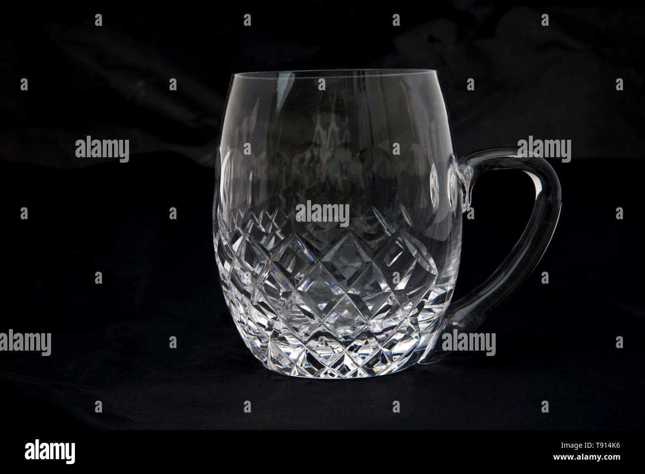 Cut Crystal Pint Glass Stock Photo Alamy