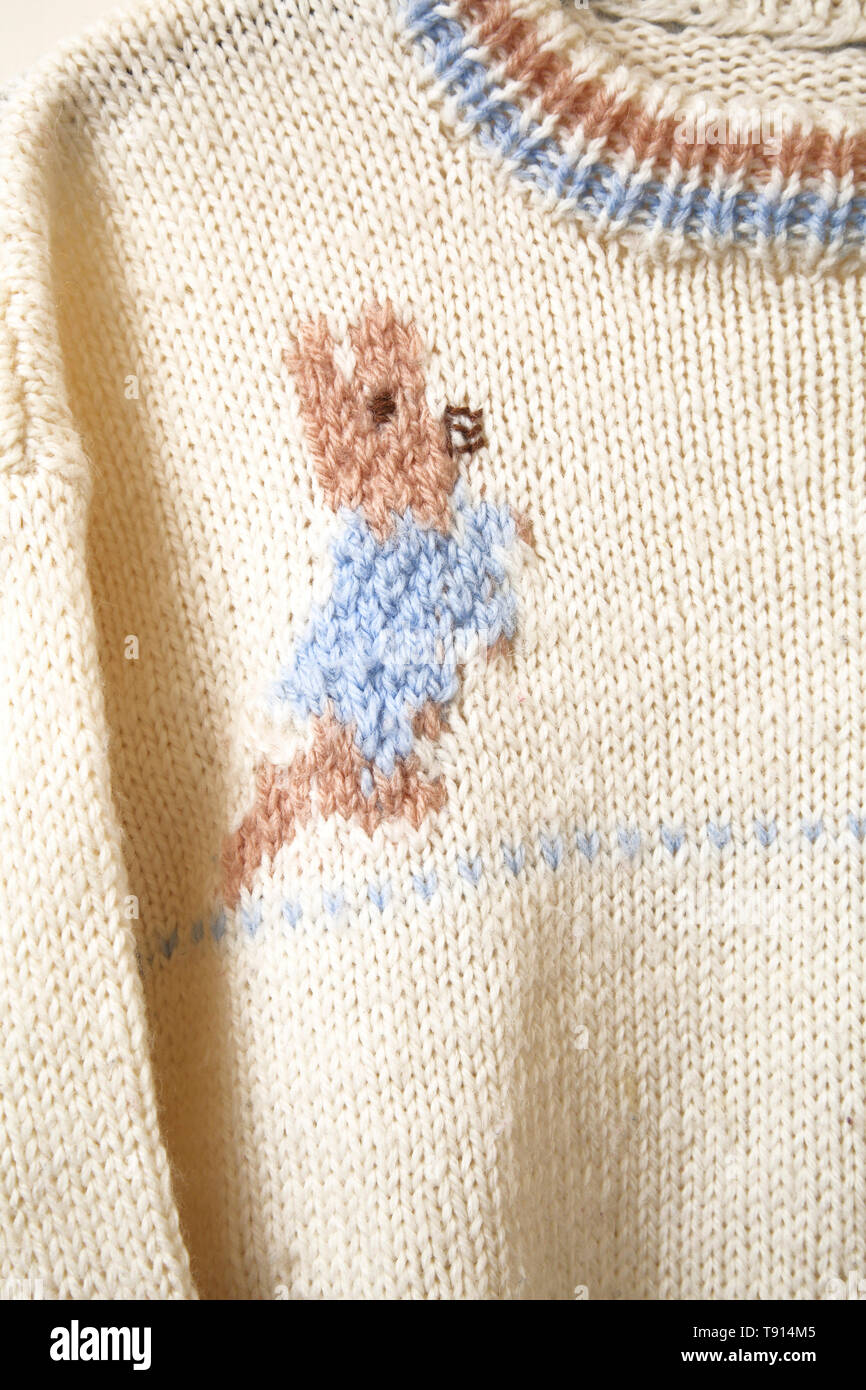 A Child's Peter Rabbit Knitted Wool Jumper Stock Photo Alamy A Child's Peter Rabbit Knitted Wool Jumper Stock Photo Alamy