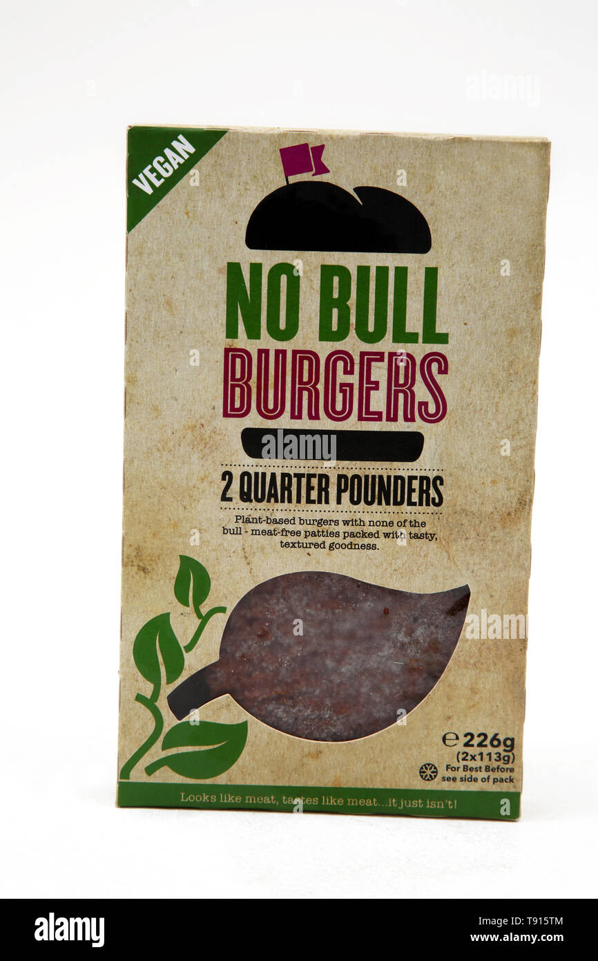 Vegan No Bull Burgers Stock Photo