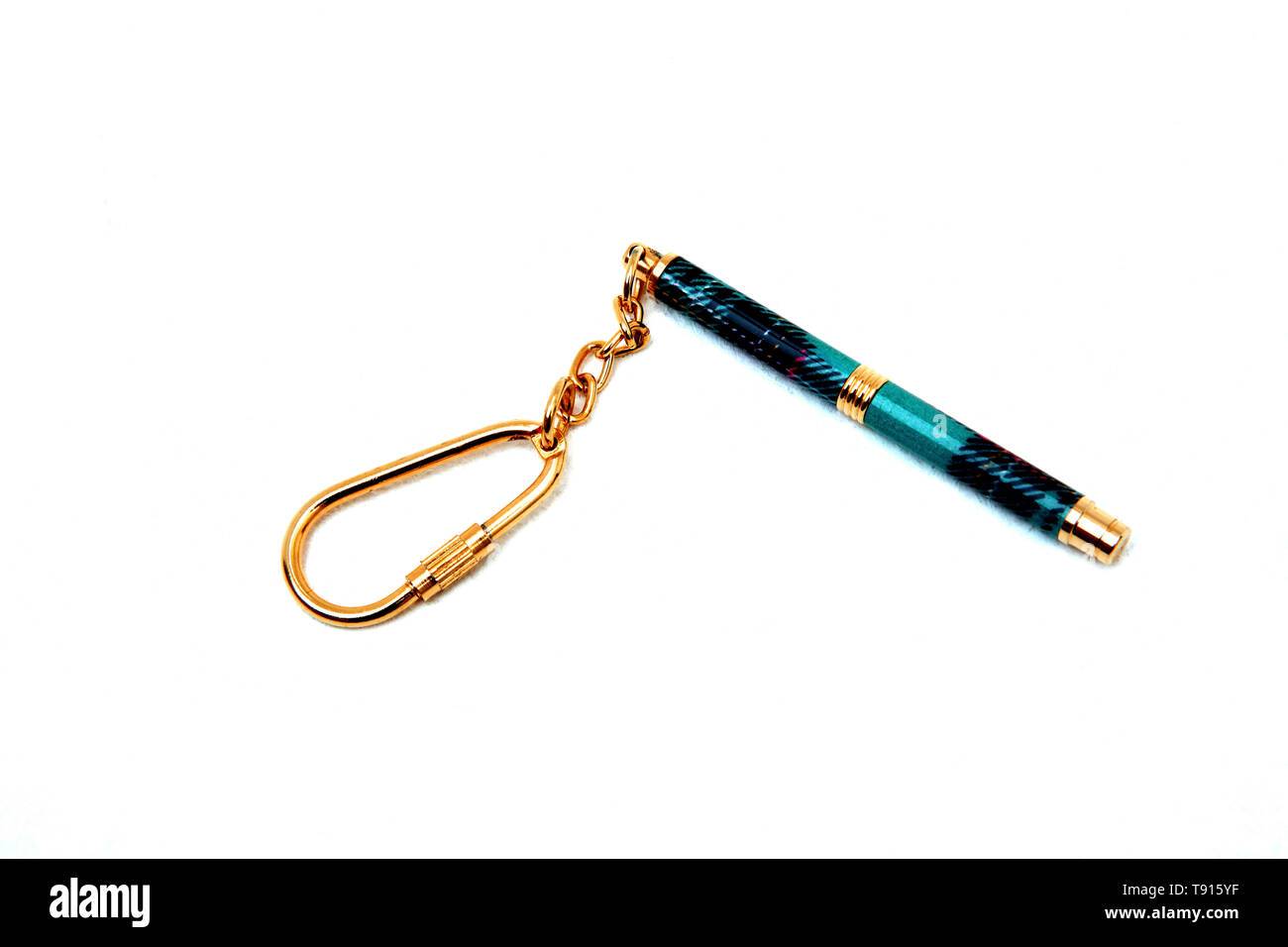 Miniature Tartan Pen on Keyring Stock Photo