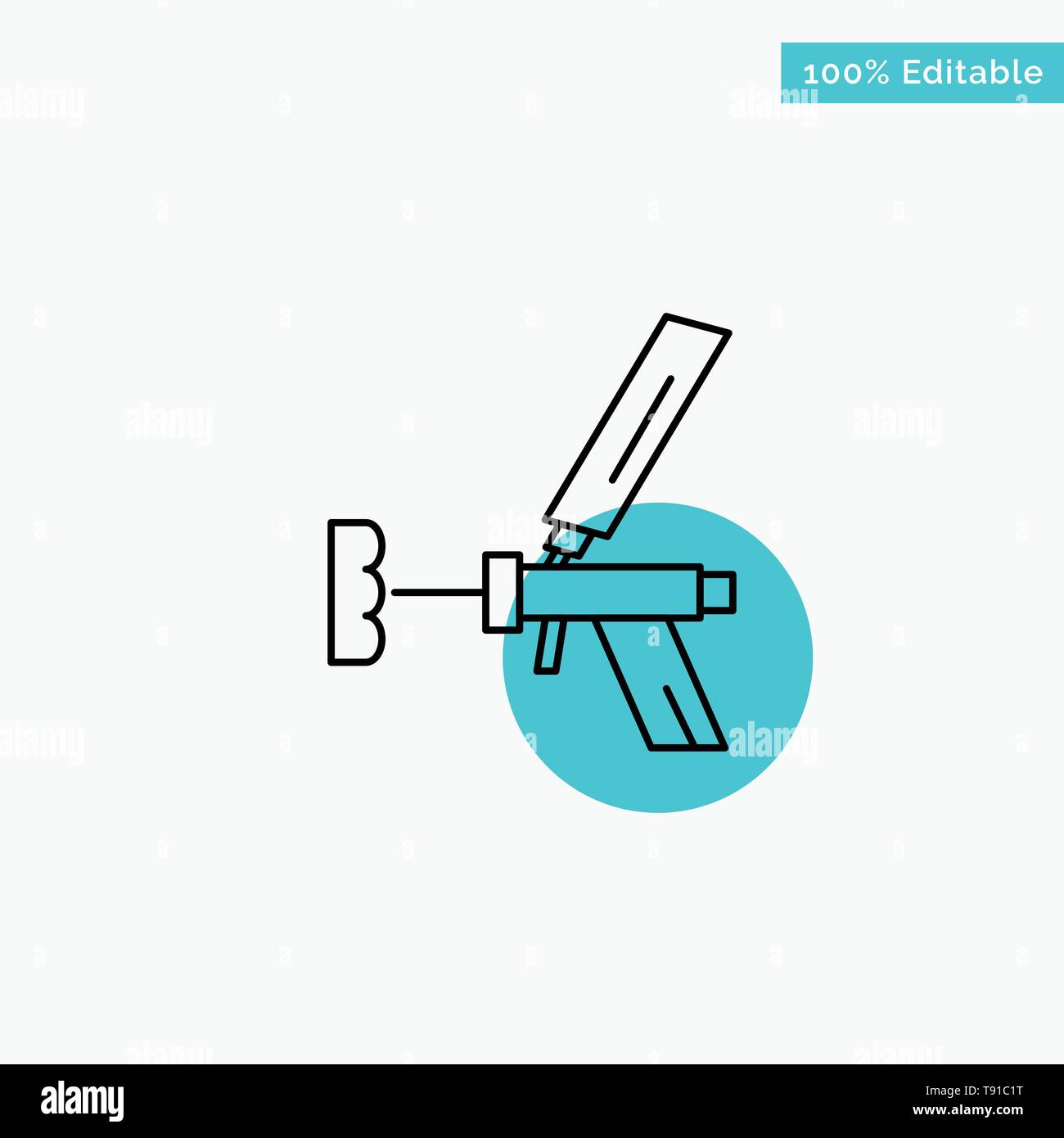 Foam gun, Building, Construction, Foam, Repair, Tool, Gun turquoise