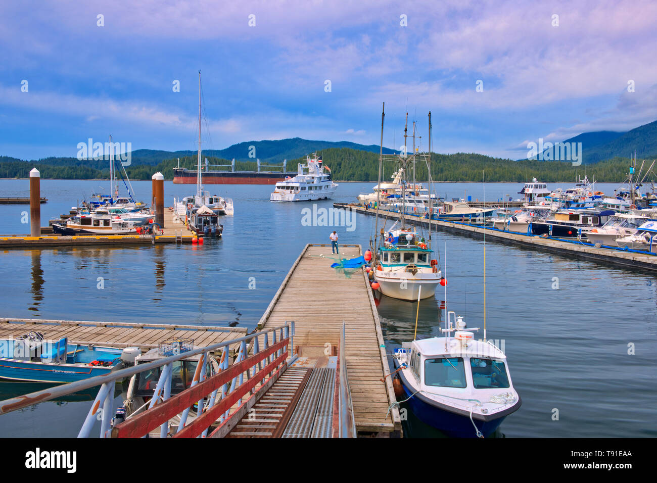 Boats at marina Prince Rupert British Columbia Canada Stock Photo Alamy