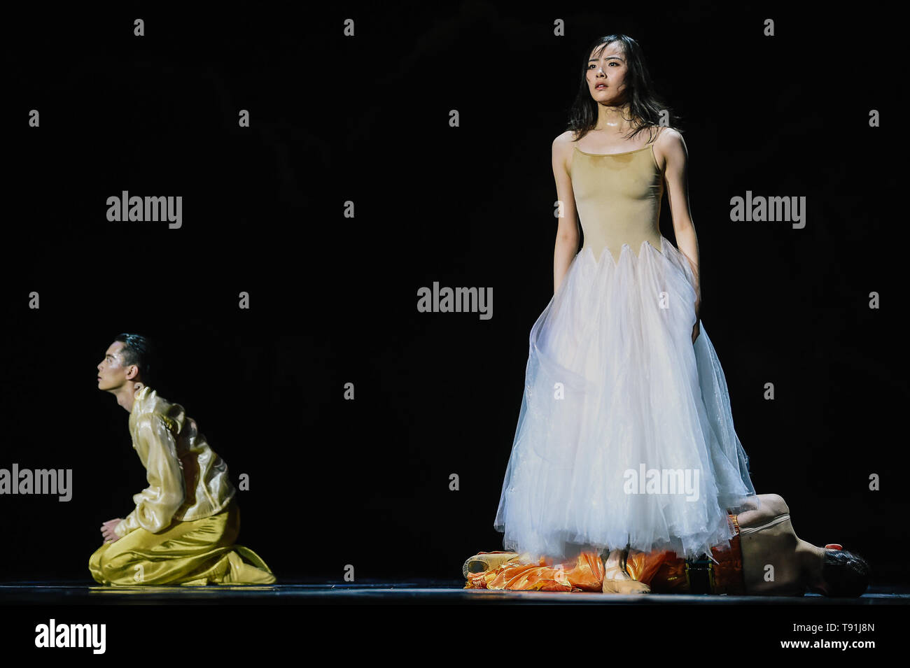 Moscow Russia 15th May 2019 Artists Perform At The Rehearsal Of Echoes Of Eternity A Contemporary