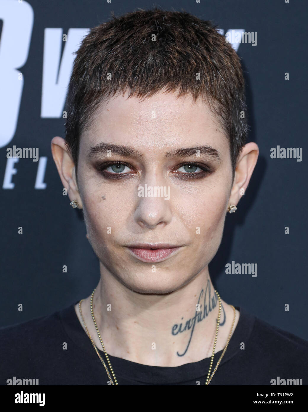 HOLLYWOOD, LOS ANGELES, CALIFORNIA, USA - MAY 15: Actress Asia Kate Dillon arrives at the Los Angeles Special Screening Of Lionsgate's 'John Wick: Chapter 3 - Parabellum' held at the TCL Chinese Theatre IMAX on May 15, 2019 in Los Angeles, California, United States. (Photo by Xavier Collin/Image Press Agency) Stock Photo