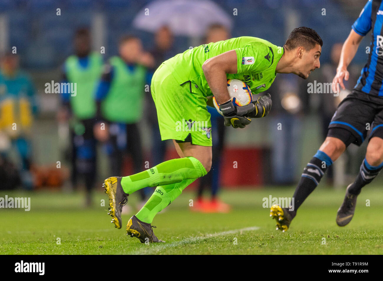 Thomas Strakosha (Lazio)   during the Italian taly Cup match between Atalanta 0-2 Lazio at Olimpic  Stadium on May 15 , 2019 in Roma, Italy. (Photo by Maurizio Borsari/AFLO) Stock Photo