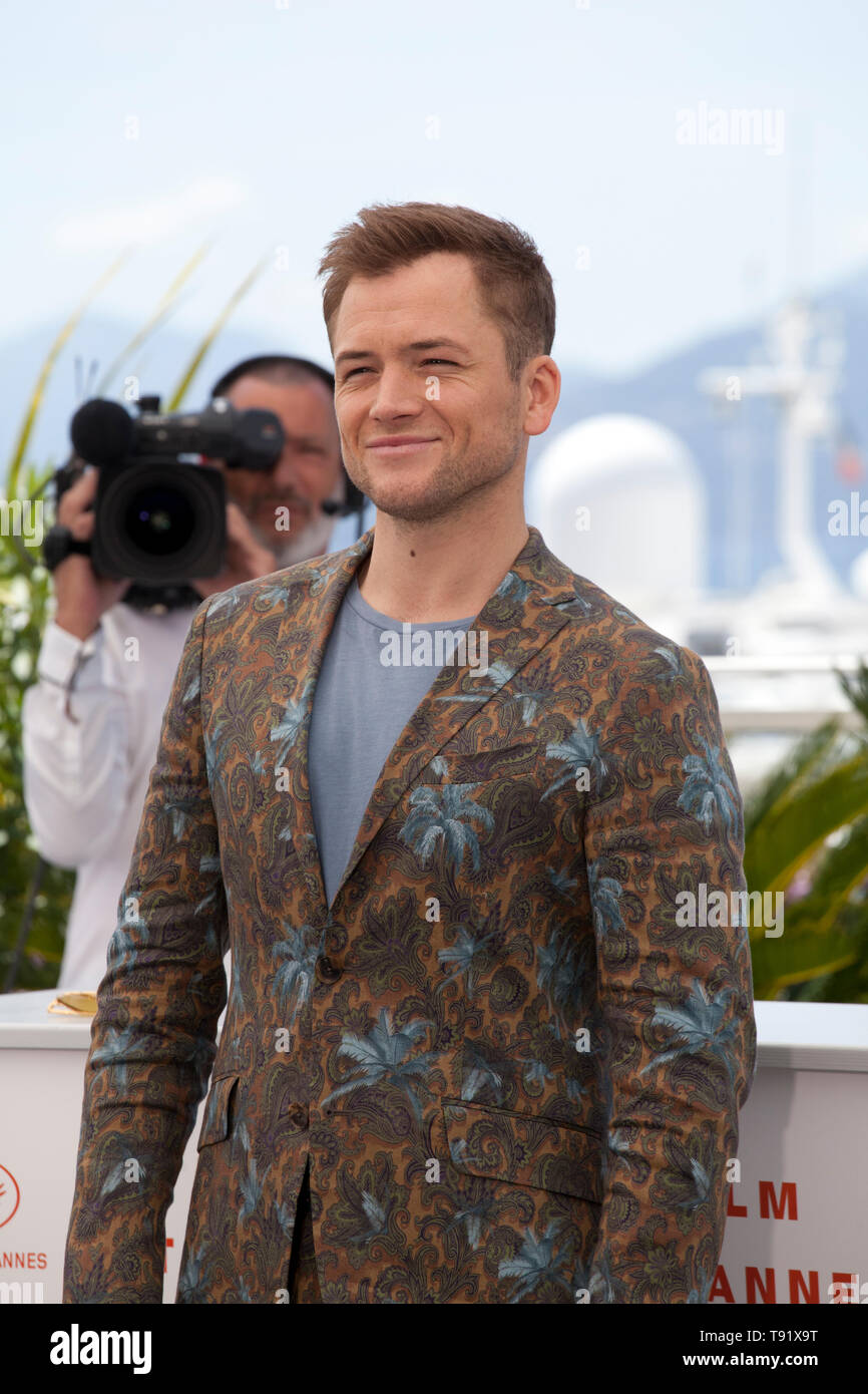 Cannes, France. 16th May 2019. Actor Taron Egerton at Rocketman film photo call at the 72nd Cannes Film Festival, Thursday 16th May 2019, Cannes, France. Photo Credit: Doreen Kennedy/Alamy Live News Stock Photo