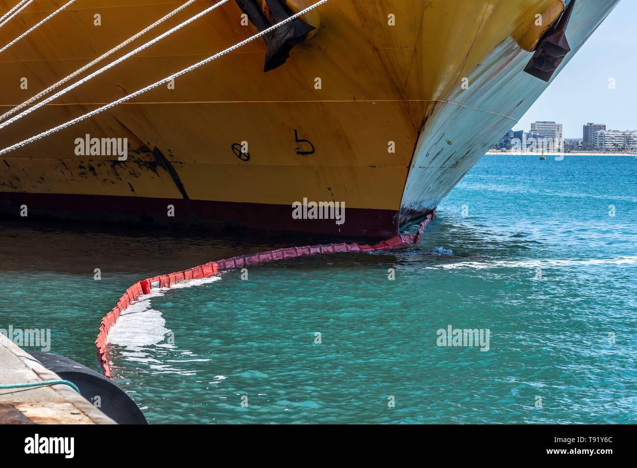 Palma Spain 16th May 2019 The Cargo Ship Grande Europa Of The Italian Company Grimaldi Lines Burned Down Yesterday Near Mallorca When It Was Traveling From Sardinia To Valencia Loaded With 1 843