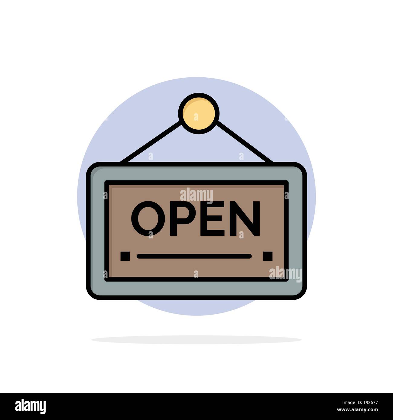 Open sign neon circle hi-res stock photography and images - Alamy
