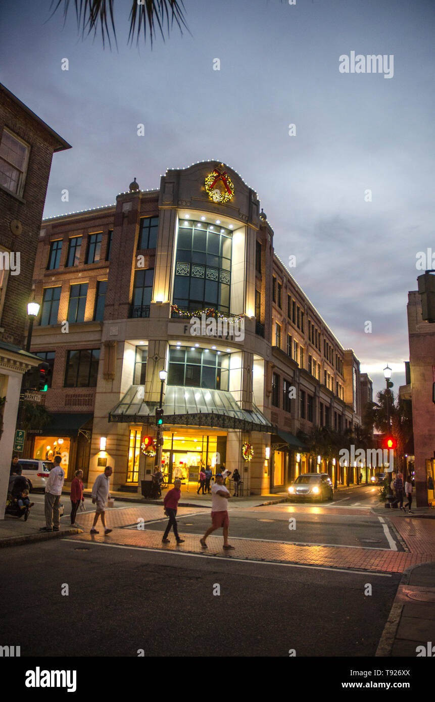 King Street In Charleston South Carolina