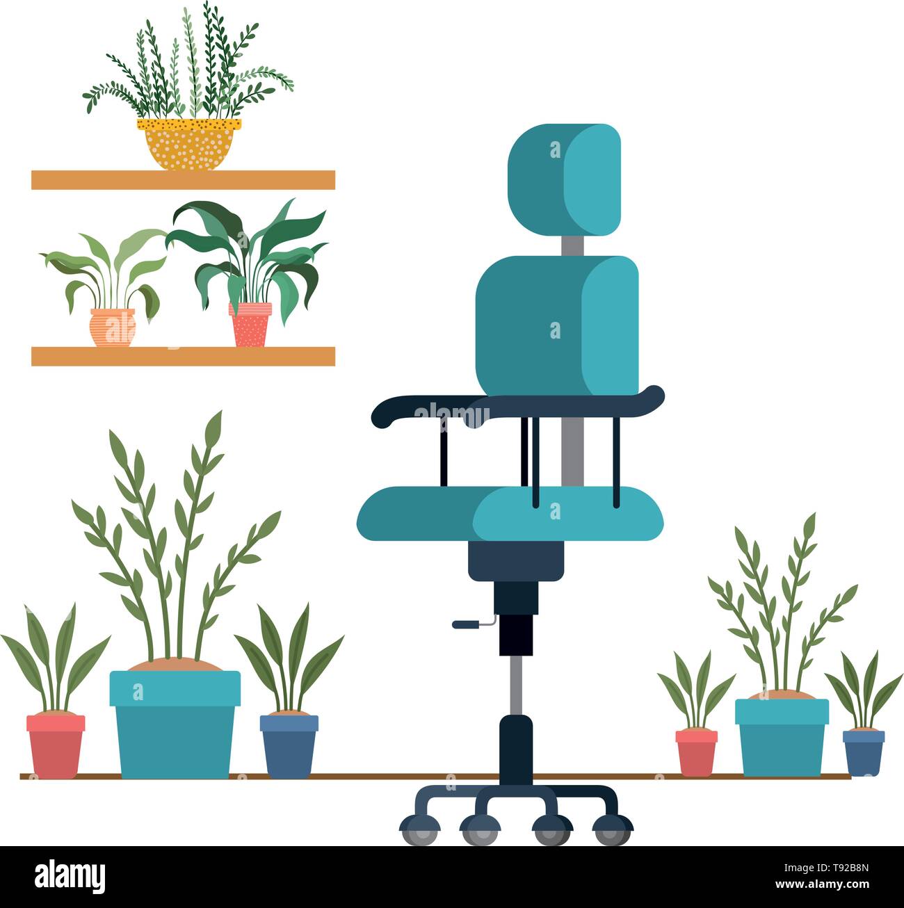 office chair with white background Stock Vector Image & Art - Alamy
