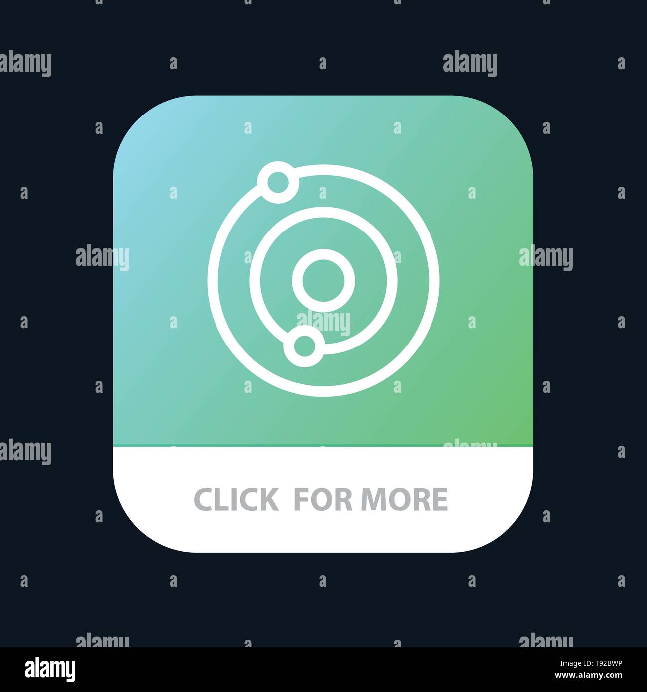 Solar System Universe Mobile App Button Android And Ios