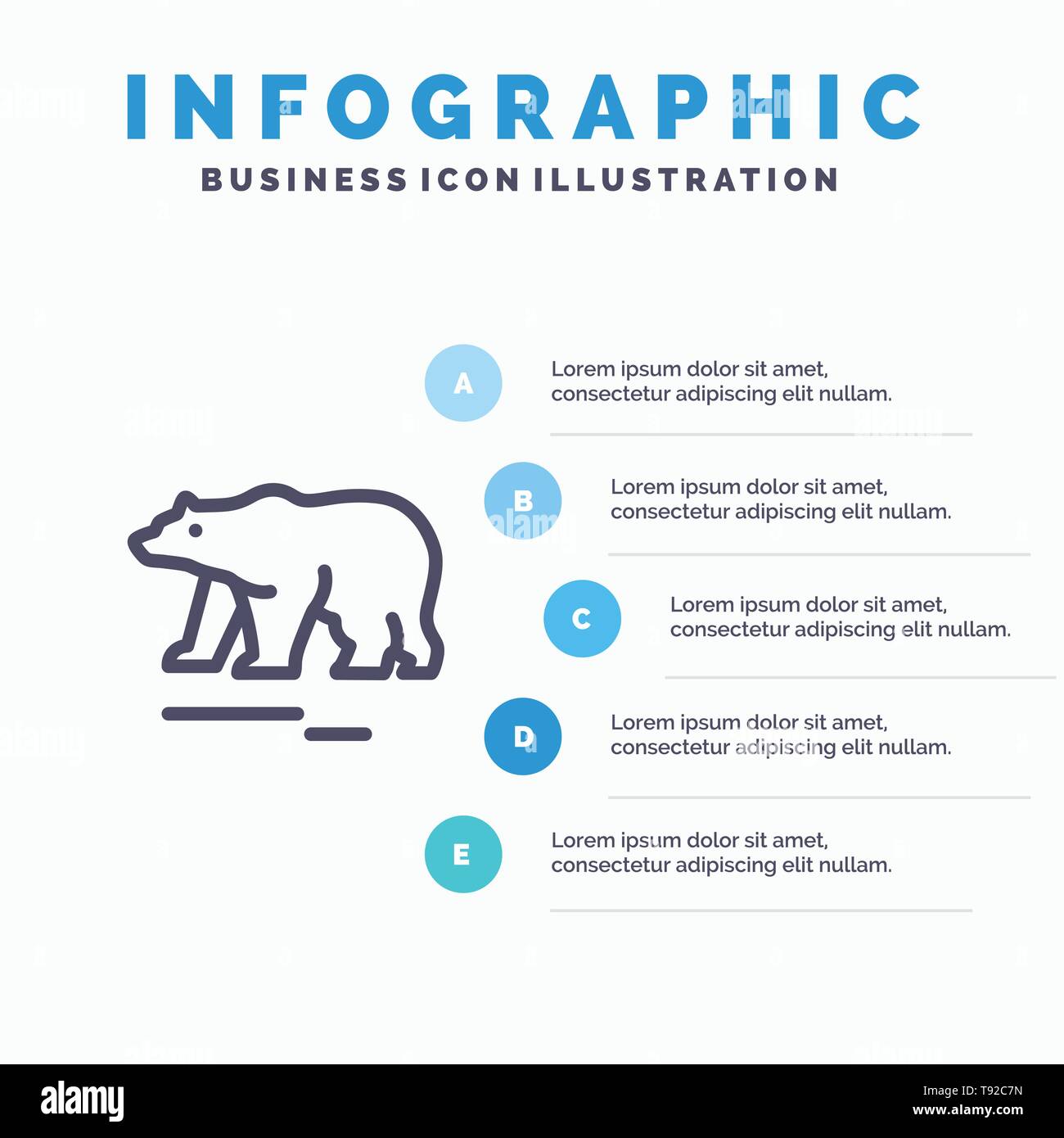 Animal Bear Polar Canada Line Icon With 5 Steps Presentation Infographics Background Stock Vector Image Art Alamy
