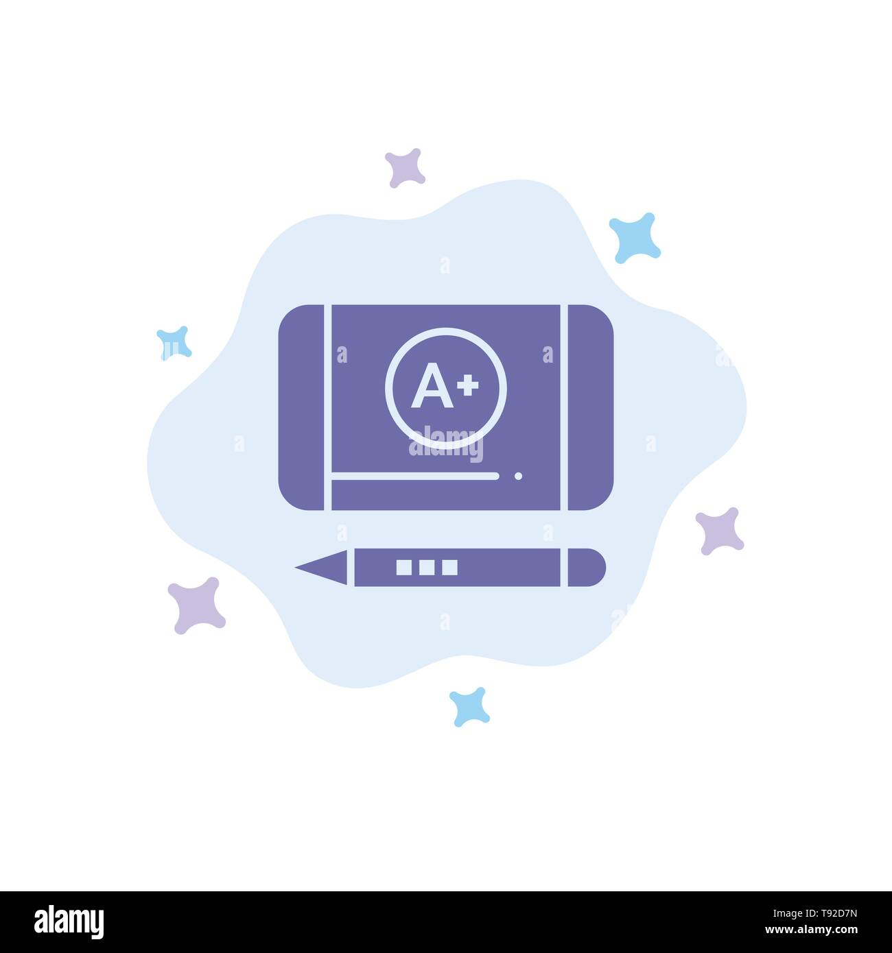 Best Grade, Achieve, Education Blue Icon on Abstract Cloud Background ...