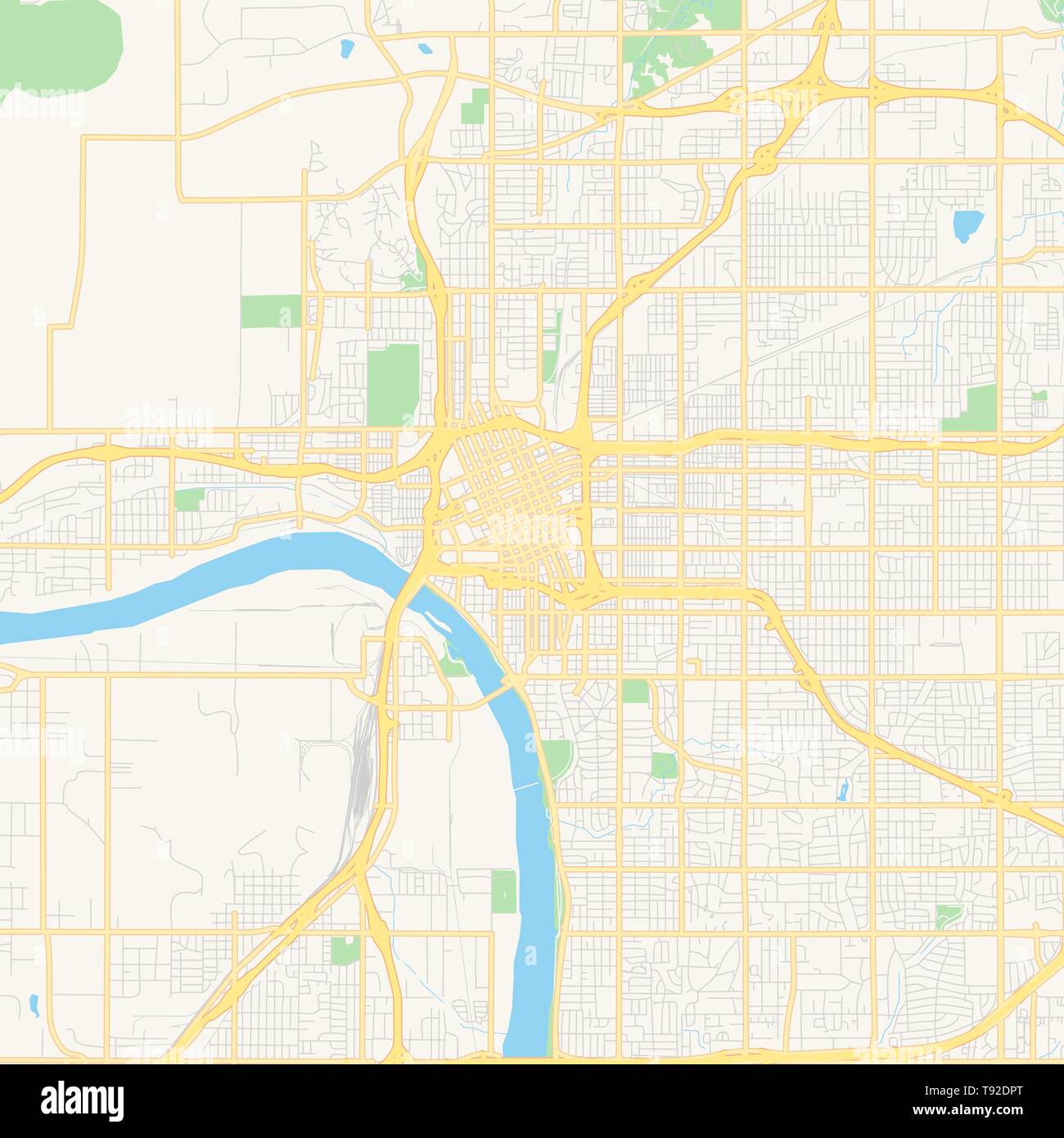 Empty Vector Map Of Tulsa Oklahoma USA Printable Road Map Created In empty-vector-map-of-tulsa-oklahoma-usa-printable-road-map-created-in