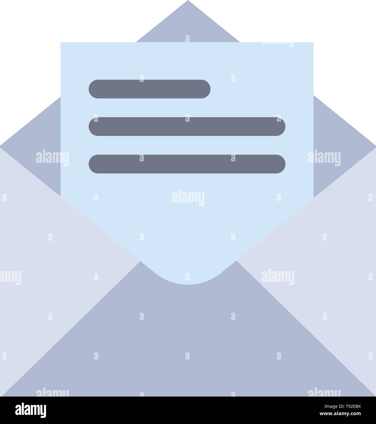 Email Mail Message Text Flat Color Icon Vector Icon Banner