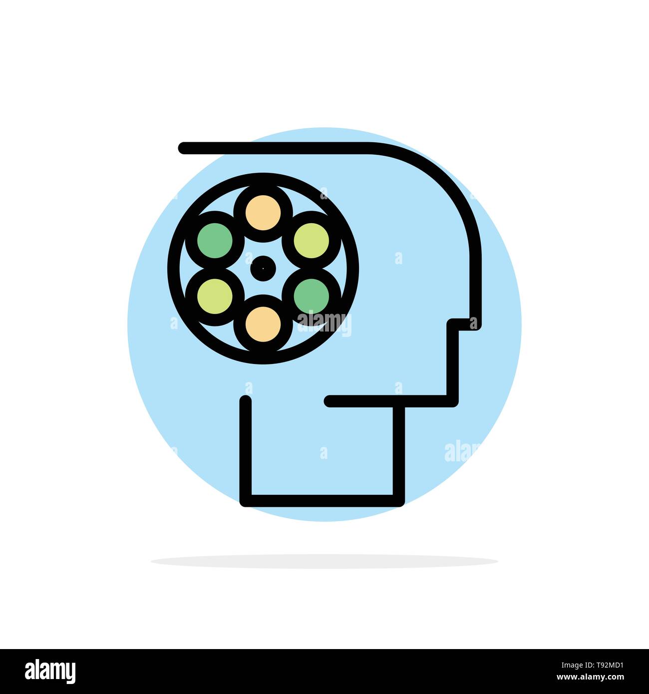 Crew, Film, Job, Movie, Personnel Abstract Circle Background Flat color