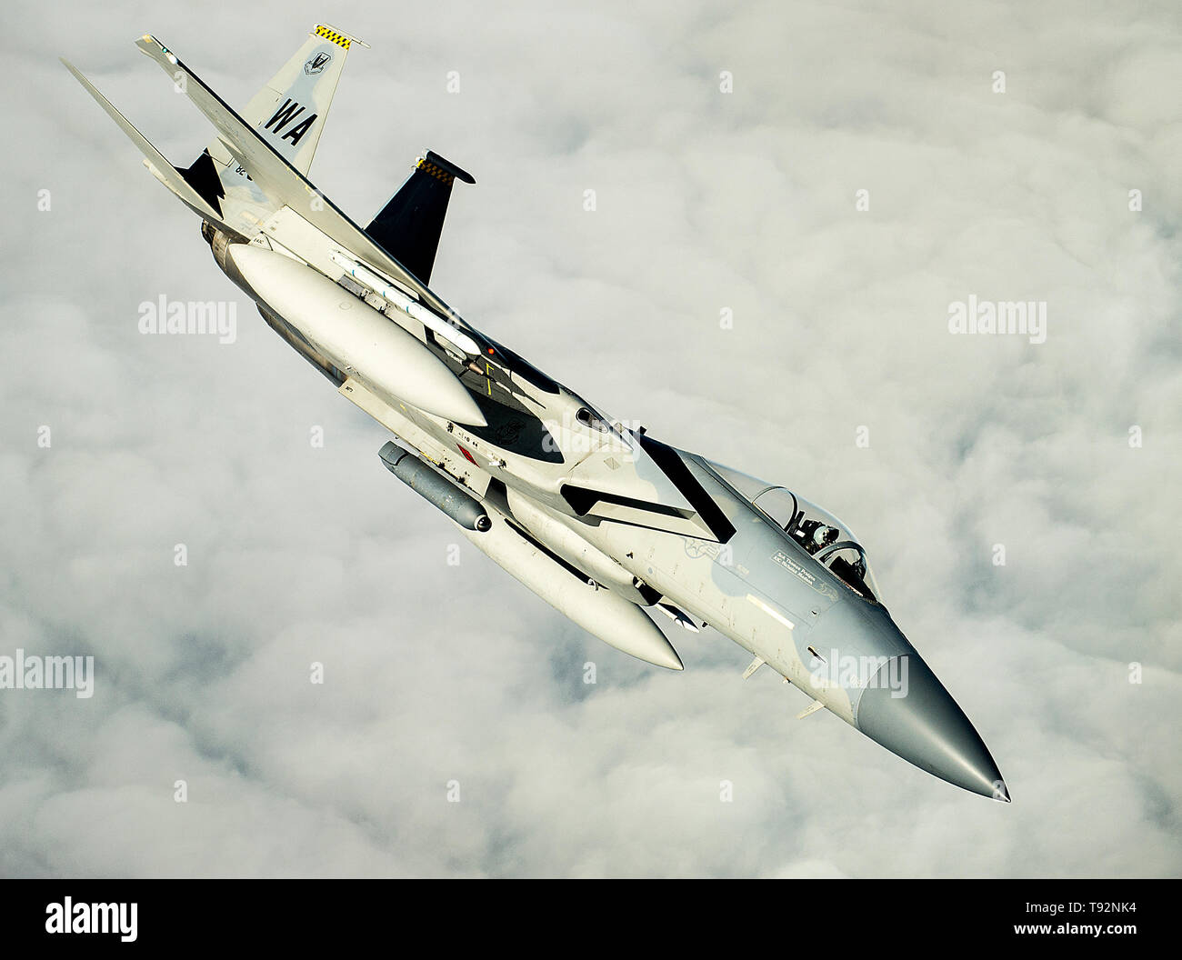 On an f 15 eagle at elmendorf air force base hi-res stock photography ...