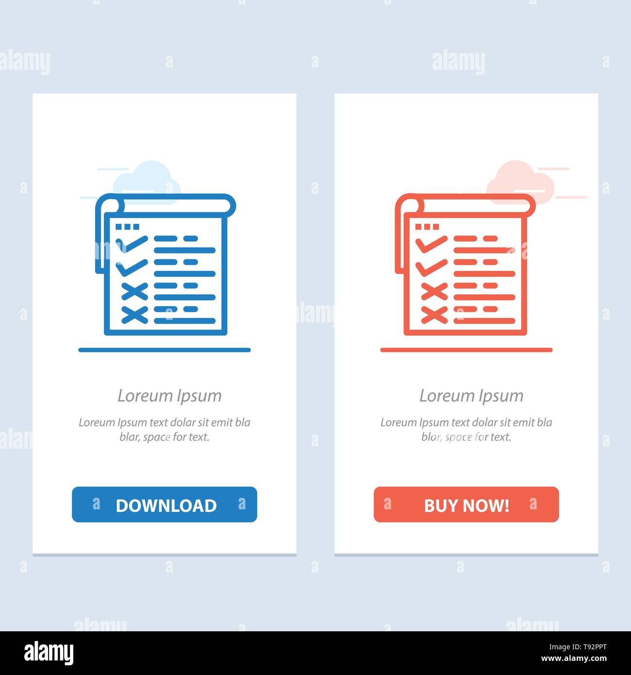 Checklist, Testing, Report, Qa Blue and Red Download and Buy Now web