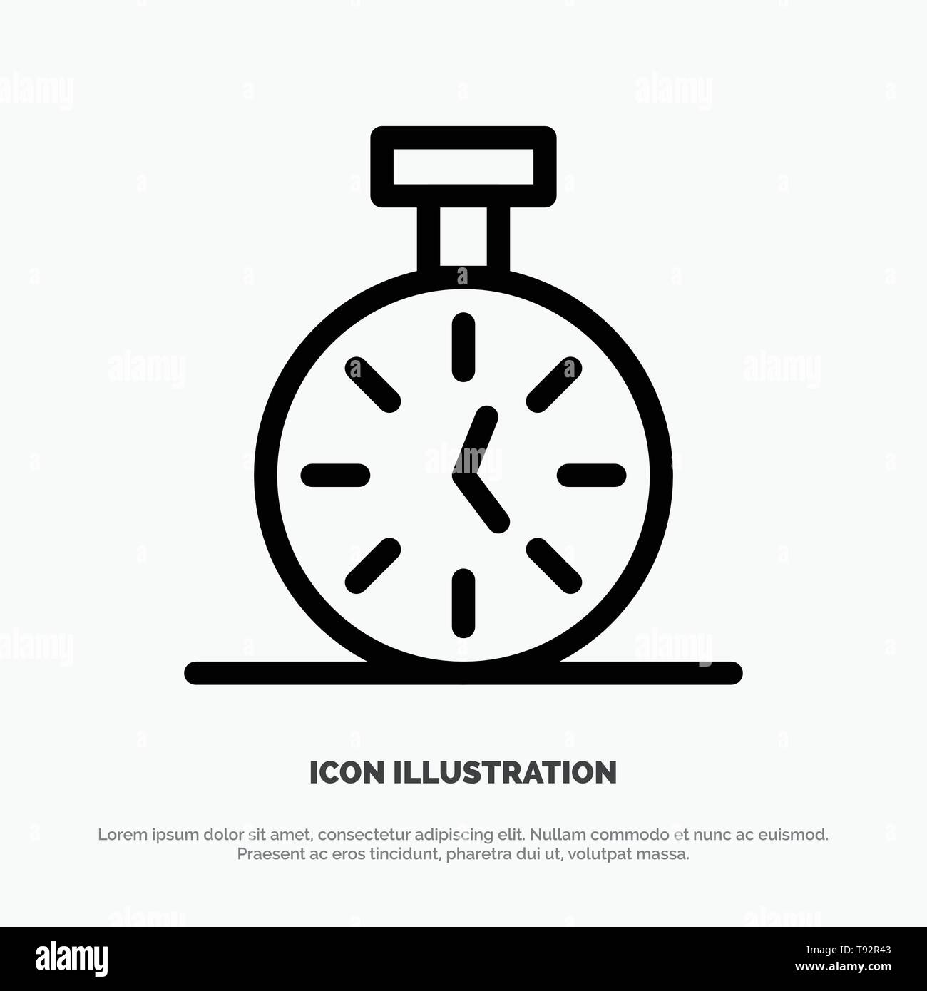 Stopwatch, Time, Timer, Count Line Icon Vector Stock Vector Image & Art