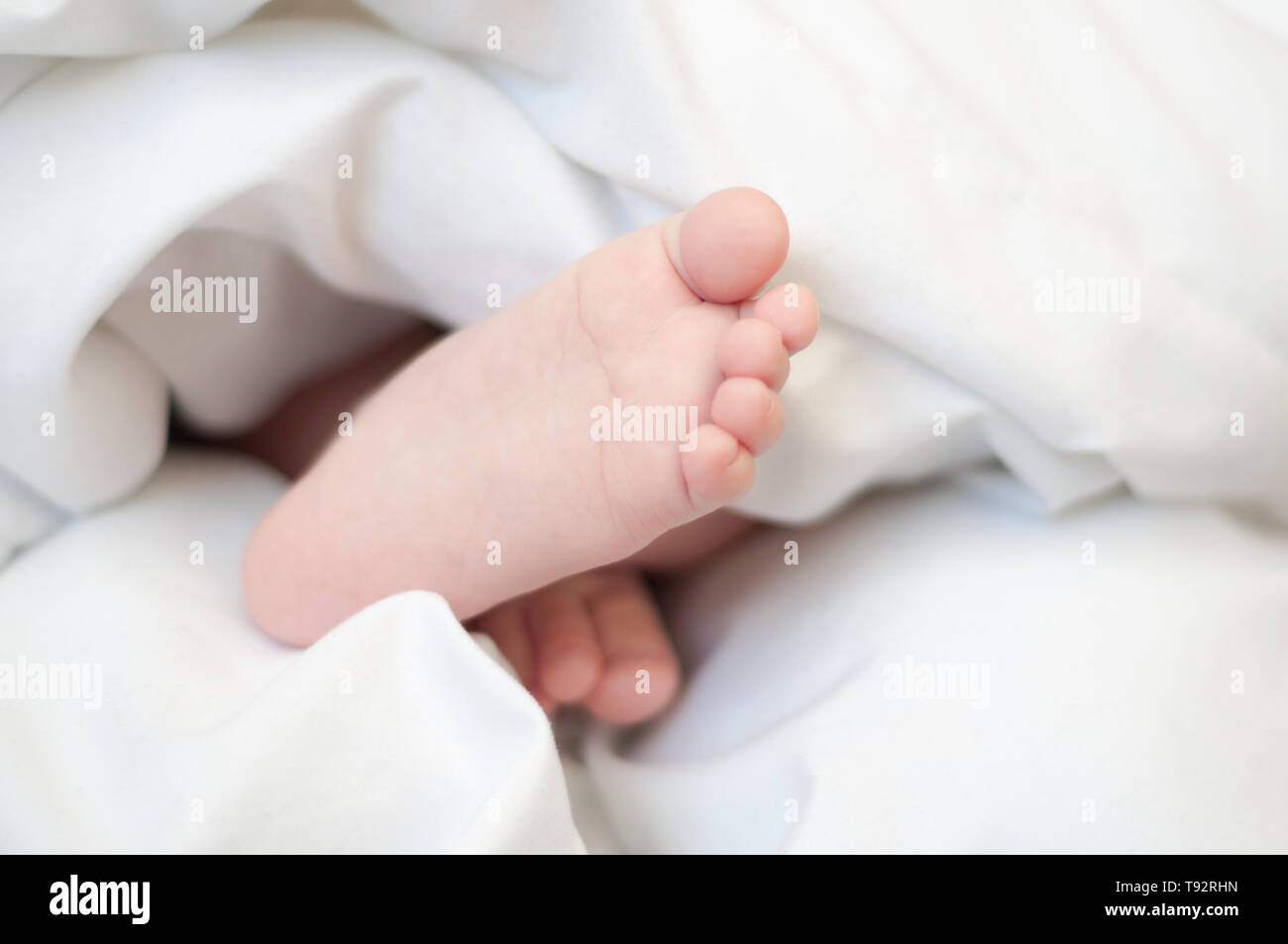 Feet of a sleeping baby Stock Photo Alamy