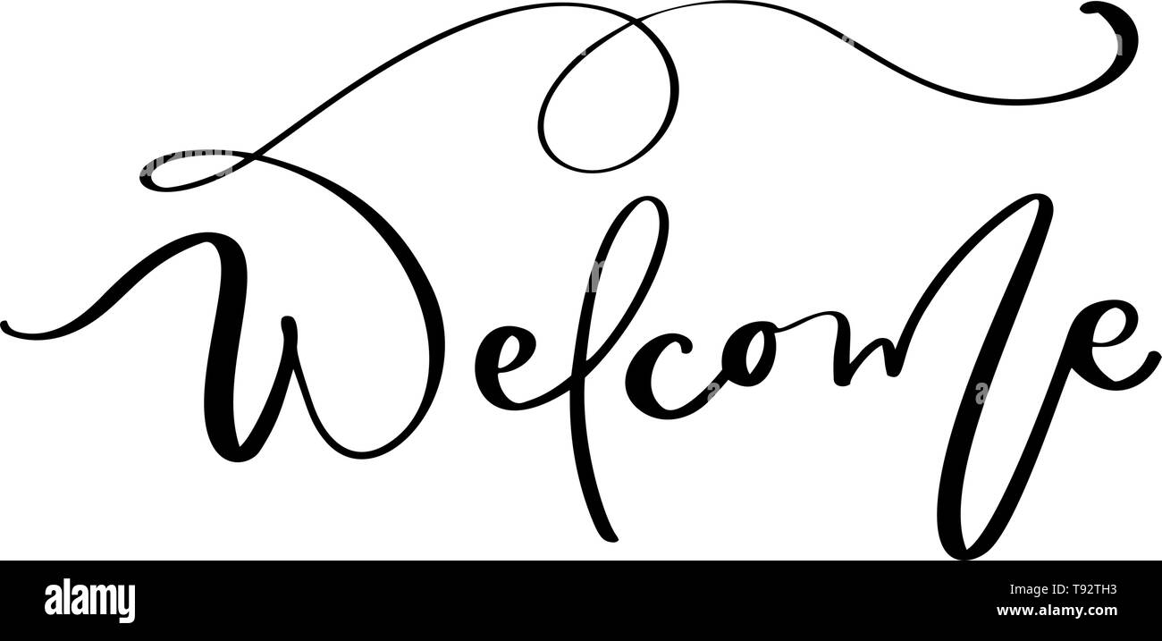 Welcome Decorative Type Lettering Text Design Stock Photo, Picture and  Royalty Free Image. Image 53748730.