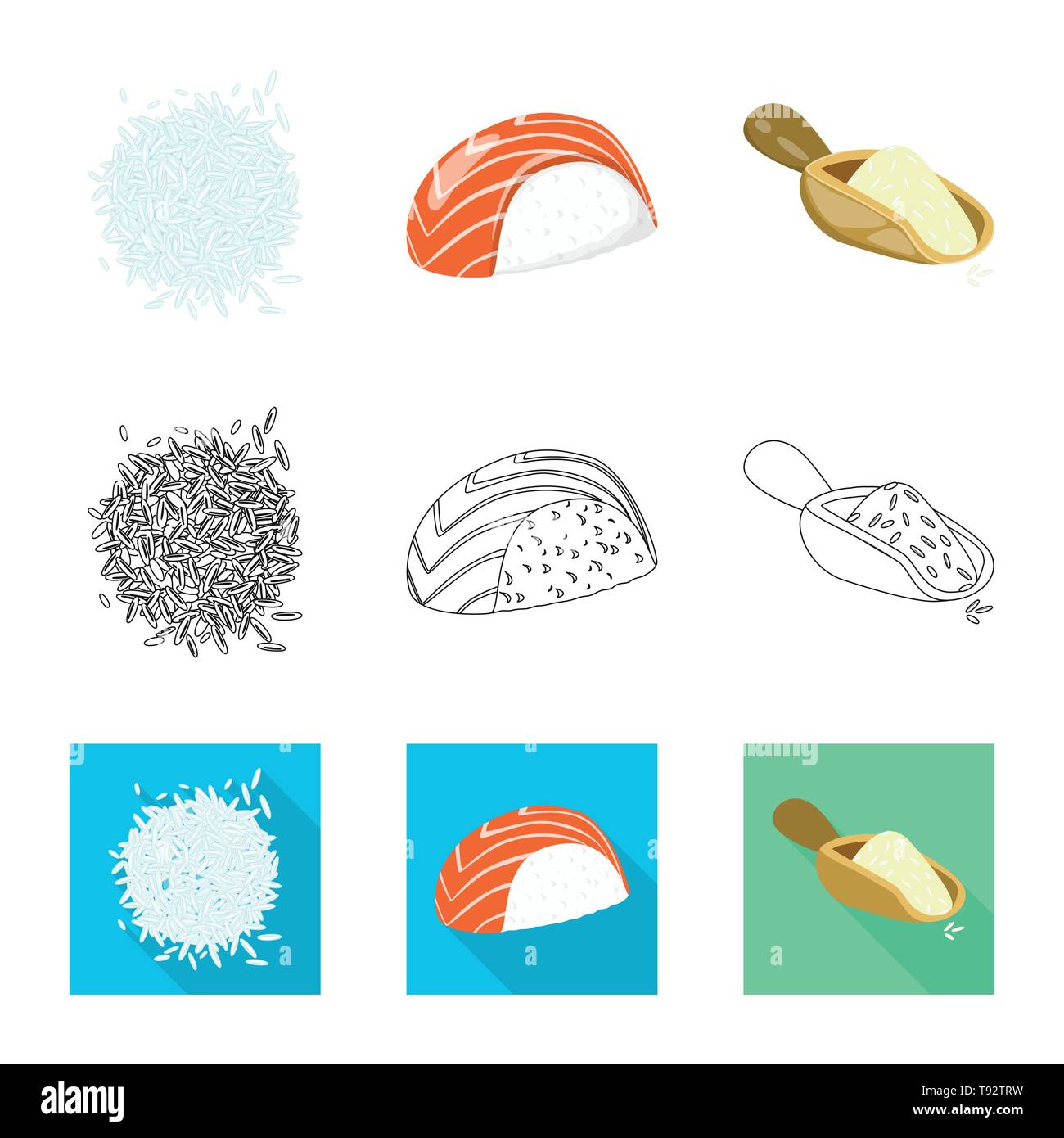 grain,rice,scoop,boiled,white,cooked,heap,seed,fish,cereal,red,salmon ...