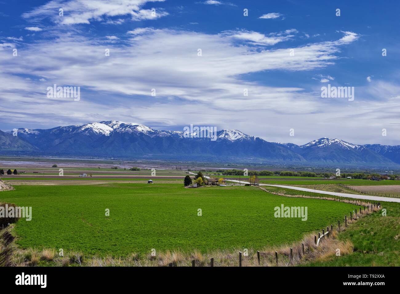 Tremonton and Logan Valley landscape views from Highway 30 pass, including Fielding, Beaverdam