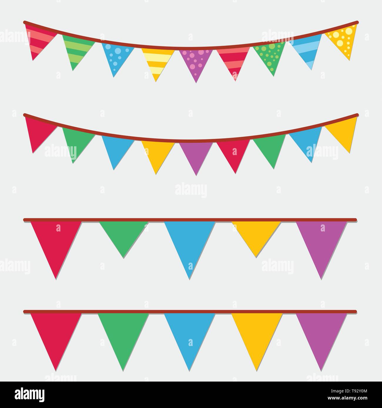 Vector triangle bunting and garland set Stock Vector Image & Art - Alamy