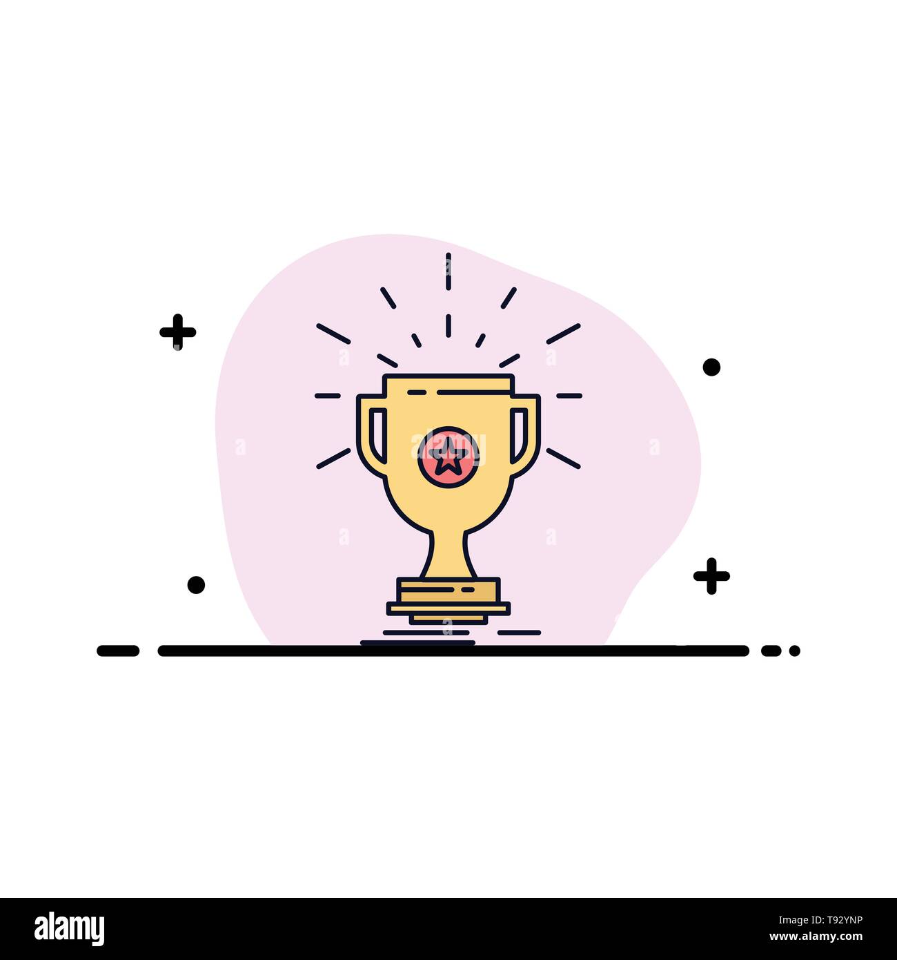 award, trophy, prize, win, cup Flat Color Icon Vector Stock Vector Image & Art Alamy