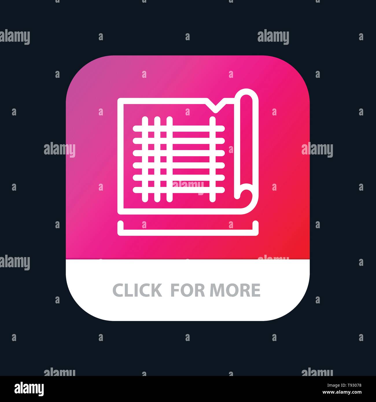 Construction, Drafting, House, Map Mobile App Button. Android and IOS