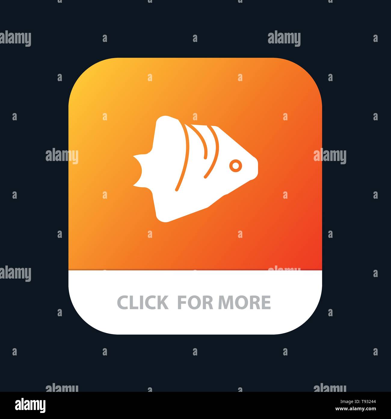 Fish Coral Ocean Schooling Banner Mobile App Button Android