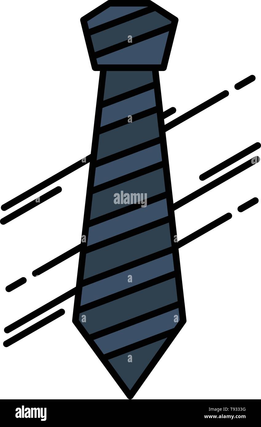 Tie, Business, Dress, Fashion, Interview Flat Color Icon. Vector Pertaining To Tie Banner Template