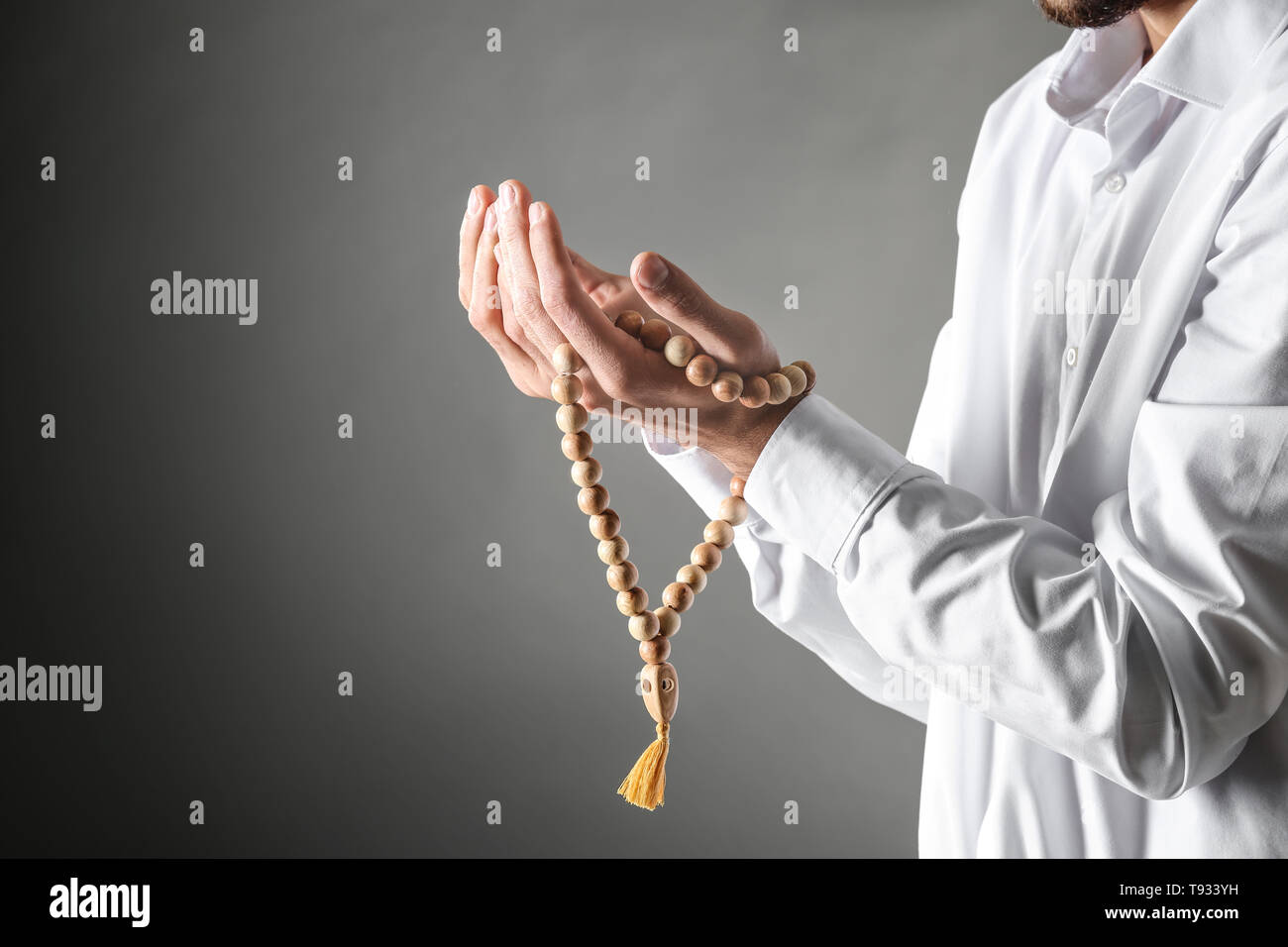 Muslim man praying hands black hi-res stock photography and images - Alamy