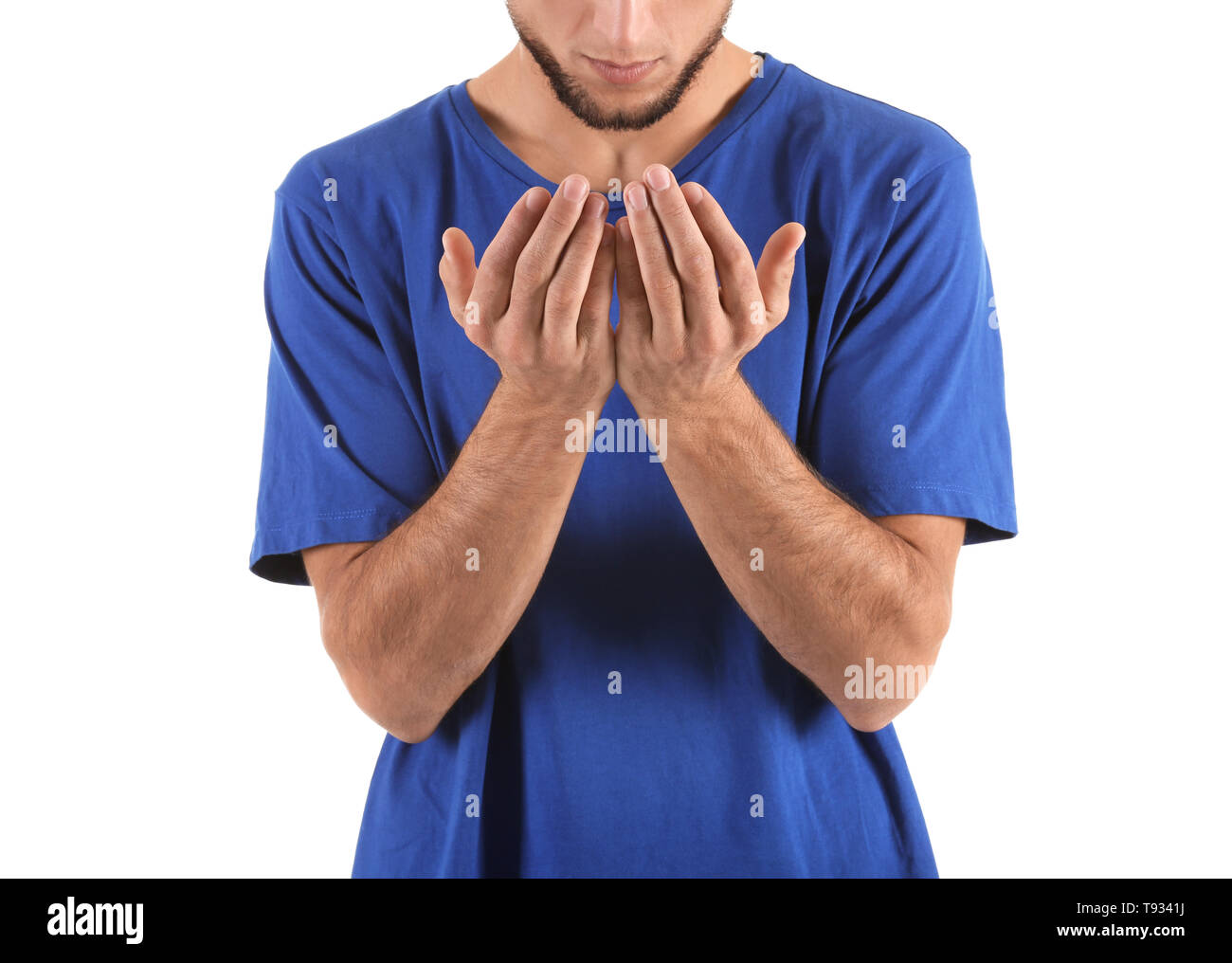 Arabic man praying isolated on hi-res stock photography and images - Alamy