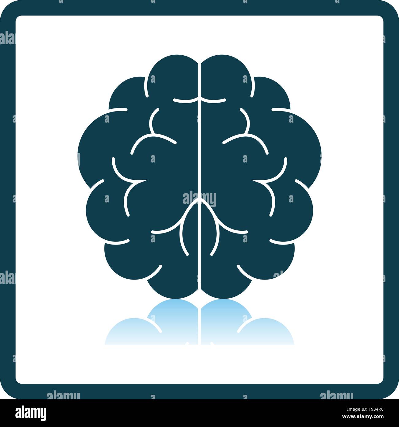 Brainstorm Icon. Square Shadow Reflection Design. Vector Illustration ...