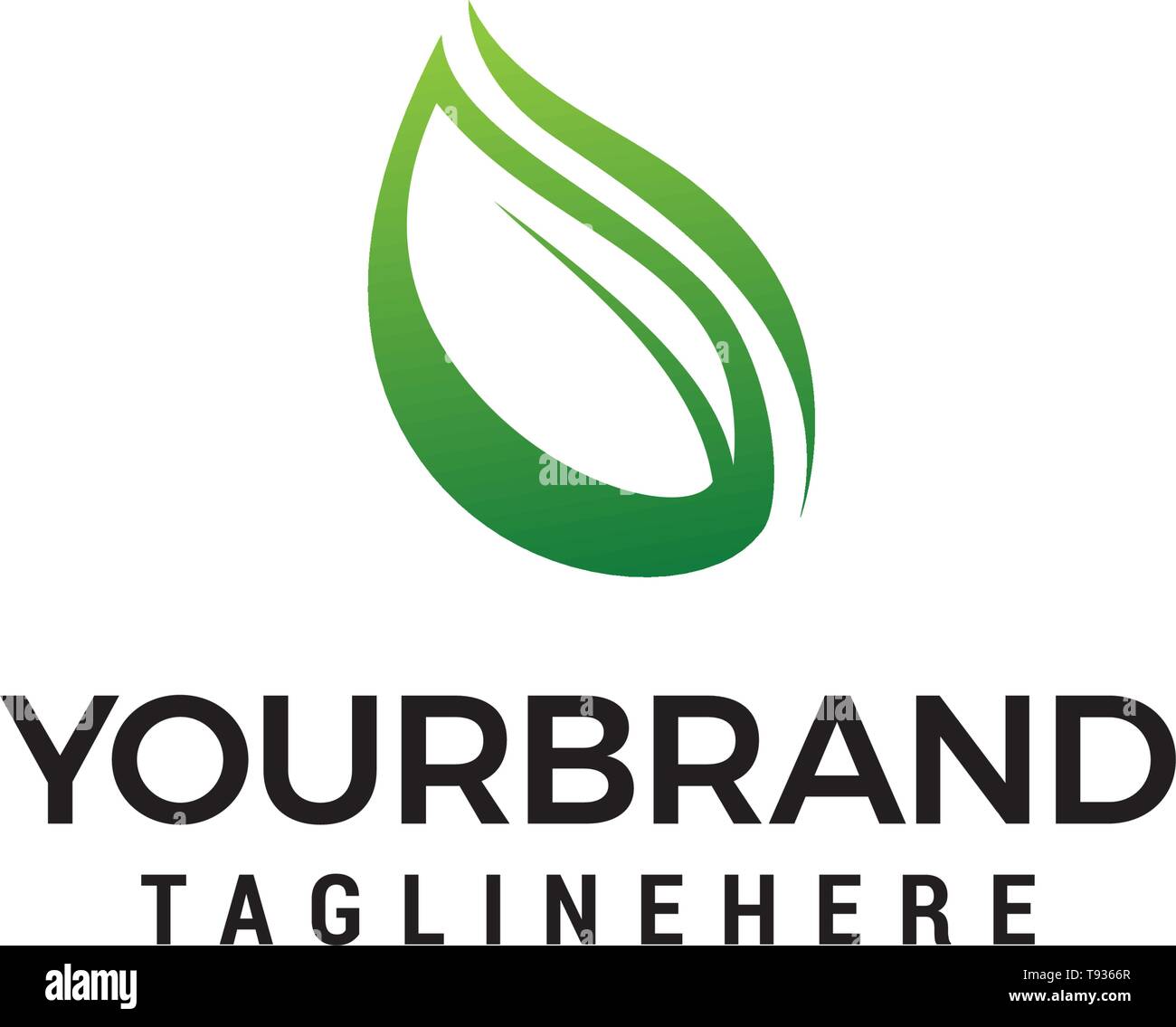natural leaf logo design concept template vector Stock Vector Image ...